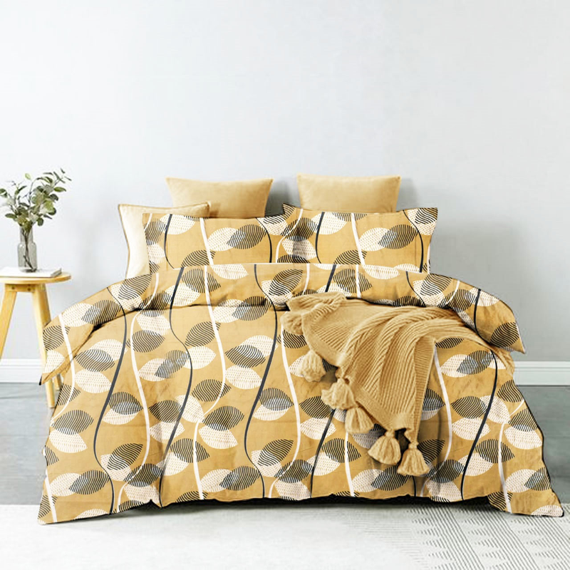 UPNEJA V HANDLOOM Celebration Polycotton Printed Double Bedsheet with two pillow cover ( 90"X100" Gift pack)