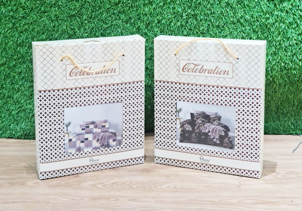 UPNEJA V HANDLOOM Celebration Polycotton Printed Double Bedsheet with two pillow cover ( 90"X100")